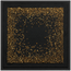 Square framed wall panel featuring gold dust mosaic across a dark matte base