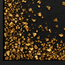 Gold mosaic flecks scattered across a dark textured wall panel surface