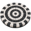 Noir & Ivory Black & White Stone Mosaic Coaster, Pack of 1 (6